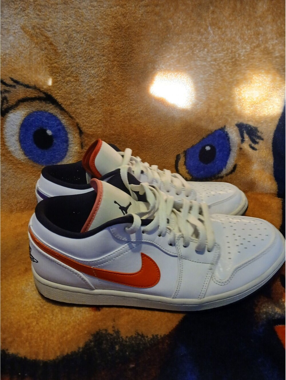 Nike Air Jordan 1 Low OG White Multi-Color Sneakers Size 10